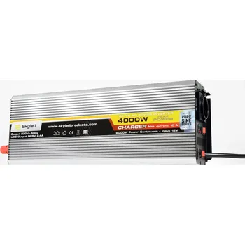 Měnič napětí Měnič s napájecím zdrojem 12V/230V 4000W, UPS SKYLED, USB