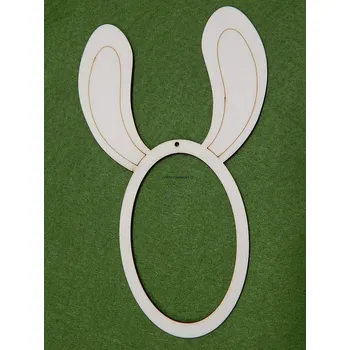 Stavební deska Dřevěný výřez z překližky, ZAJEČÍ HLAVIČKA, 20,5x12,4cm, 1ks