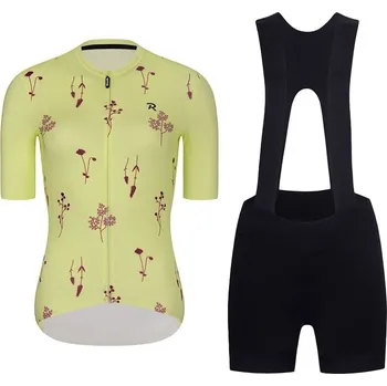 cyklistický dres RIVANELLE Cyklistický krátký dres a krátké kalhoty - METTLE LADY - žlutá/černá