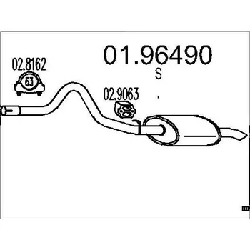 Tlumič výfuku Zadní tlumič výfuku MTS 01.96490
