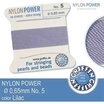 Nit NYLON Power velmi pevná nit GRIFFIN síla nitě 0,65mm Barva Lilac