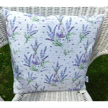 Povlak na dekorativní polštářek Povlak na polštářek LEVANDULE VE VÁZE