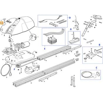 Pohon brány Nice MO-O.2640 pružinka pro šroub upevnění krytu osvětlení pro SPIDO/SPIDER