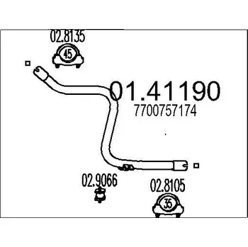 Výfuková trubka Výfuková trubka MTS 01.41190