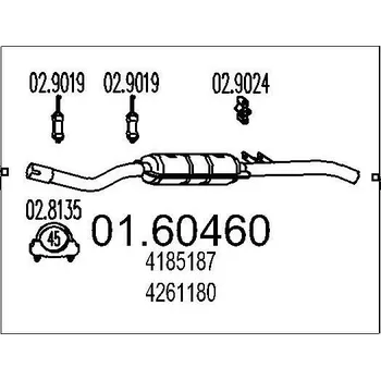 Tlumič výfuku Zadní tlumič výfuku MTS 01.60460