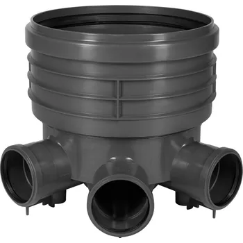Kanalizační potrubí Dno šachtové přímé, odbočka vpravo a vlevo Osma RV-Systém RVD-PPL, DN 400 X 250, černé