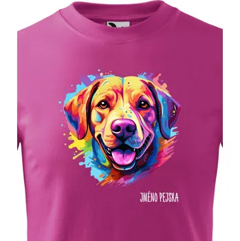 Dětské tričko Labradorský retrívr, Barva Purpurová, Velikost 110 cm/4 roky, Canvas Dětské tričko 2563