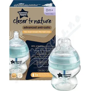 Kojenecká výživa Tommee Tippee Kojen.lahev Pom.pr. 150ml 0m+ Modrá