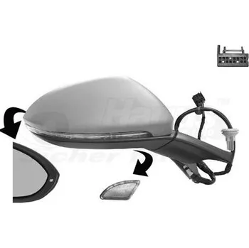 Auto zrcátko Vnější zpětné zrcátko VAN WEZEL 5766828