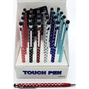 Propiska kovová Touch pen s puntíky bal.24ks - cena za 1ks