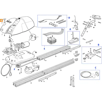 Nice PPD0126C.4540 šroub pro upevnění krytu osvětlení pro SPIDO/SPIDER