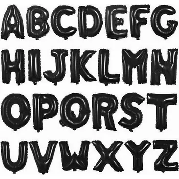 Nafukovací písmena na oslavu | fóliové balónky - černá,G