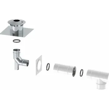 Komín Jeremias Souprava pro spalování vzduchu v komínové šachtě 80/125 (75F940)