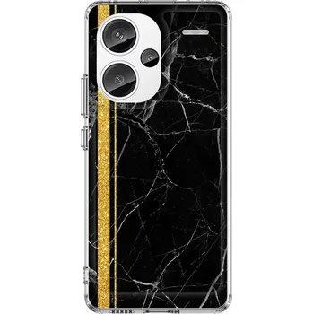 Pouzdro na mobilní telefon Kryt STYLE Xiaomi Redmi Note 13 Pro+ 5G pevný Mramor černo-zlatý (obal neboli pouzdro na Xiaomi Redmi Note 13 Pro+ 5G)