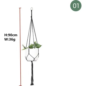 Závěsný ručně pletený obal na květináč | Závěsné macrame - 1