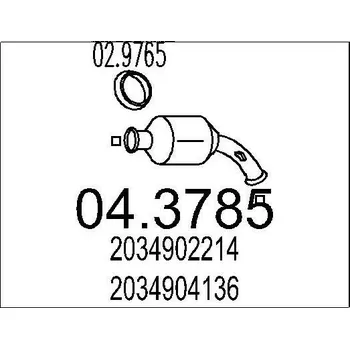 Katalyzátor Katalyzátor MTS 04.3785