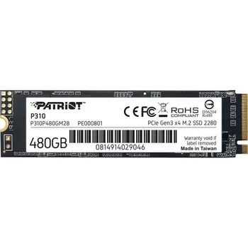 Paměťová karta Patriot SSD disk P310 480GB, M.2 2280, PCIe 3.0 x4, NVMe