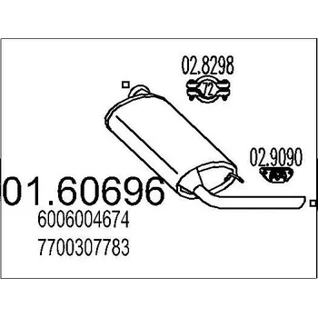 Tlumič výfuku Zadní tlumič výfuku MTS 01.60696
