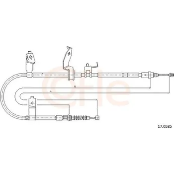 Auto-moto Tažné lanko, parkovací brzda COFLE 17.0585