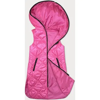 Dámská vesta Růžová prošívaná dámská vesta s kapucí, odstíny růžové S (36) i392_23482-46