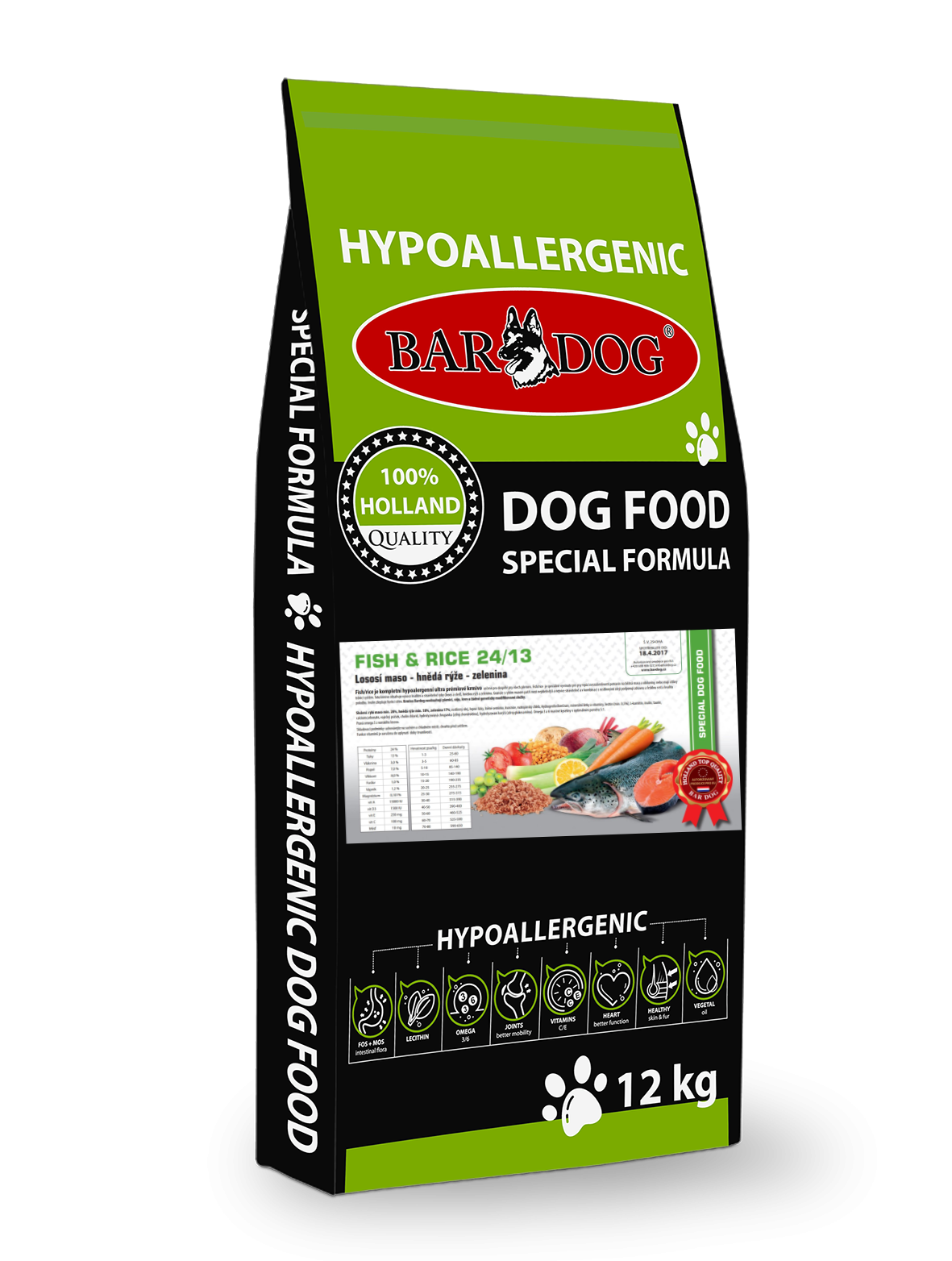 BARDOG FISH & RICE - hypoalergenní krmivo, balení: 12 kg
