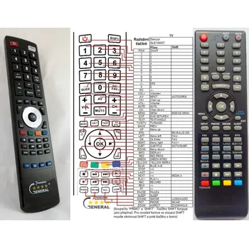 Dálkový ovladač SENCOR SLE1906T, SLE22F06T, SLE24F06T, SLT24F27M4, SLE26F06T, SLE3206T - kompatibilní značkový dálkový ovladač General