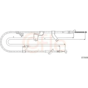Lanko parkovací brzdy Tažné lanko, parkovací brzda COFLE 17.5131