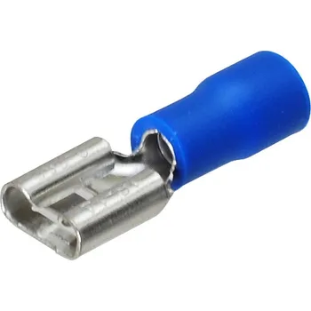 Auto elektroinstalace Poloizolovaný konektor faston samice 6,3mm, pro vodiče 1,5-2,5mm², Balení: 100ks<br />Výrobce: - 424205