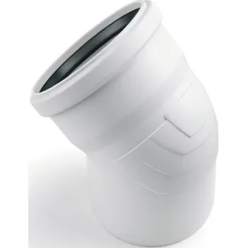 Kanalizační potrubí Rehau RAUPIANO LIGHT koleno odpadní DN125, 15°, odhlučněné, s těsnícím kroužek, PP, bílá