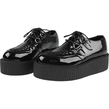 Dámské lodičky boty s klínem - BLACK PATENT - NEVERMIND - UL 49 - 36