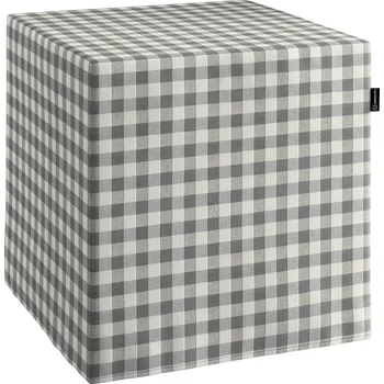 Taburet Sedák Cube - kostka pevná 40x40x40, šedo - bílá střední kostka, 40 x 40 x 40 cm, Quadro