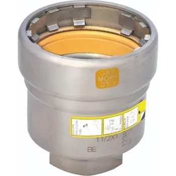 rozdělovač topení Sanha HEAVY STEEL PRESS GAS 71270G přechodový nátrubek 2"x2", s koncem na vnitřní lisování a s vnitřním závitem, plyn, uhlíková ocel