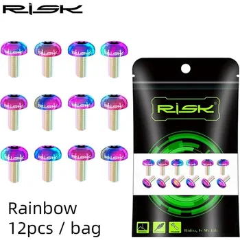 Brzda na kolo Ultralehké titanové šrouby na kotoučovou brzdu - 12ks Rainbow