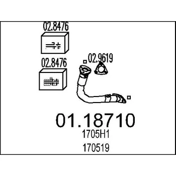 Auto-moto Výfuková trubka MTS 01.18710