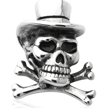 Přívěsek Přívěsek lebka z chirurgické oceli S489070