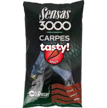 Návnadová surovina Sensas 3000 Carp Tasty Spicy (kapr koření Robin Red) 1kg