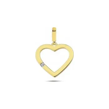 Přívěsek Lillian Vassago Zlatý přívěsek srdce se zirkony LLV98-GP058Y