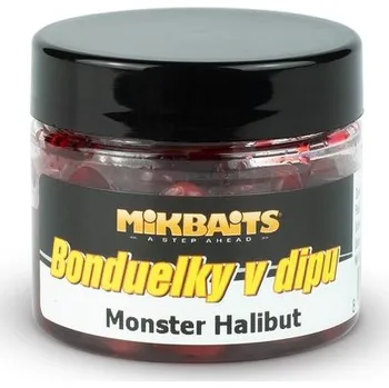 Nástraha Mikbaits Kukuřičky v Dipu 50 ml - Monster Halibut
