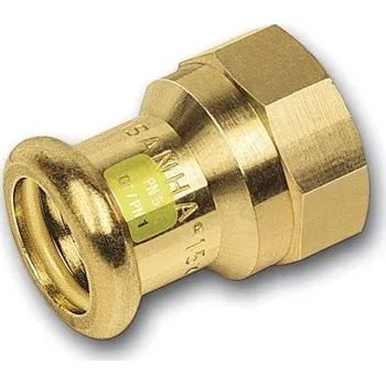rozdělovač topení Sanha PRESS GAS 11270G přechodka 18x3/4", s koncem na vnitřní lisování a s vnitřním závitem, plyn, měď