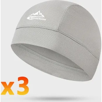 Čepice Cyklistická čepice proti UV s rychlým sušením - Šedá 3ks