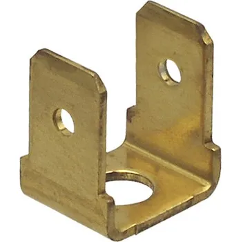 Auto elektroinstalace Nýtovací konektor 6,3mm - dvojitý 90°, Ø otvoru: 4,2mm, balení 100ks<br />Výrobce: IMP - 425884