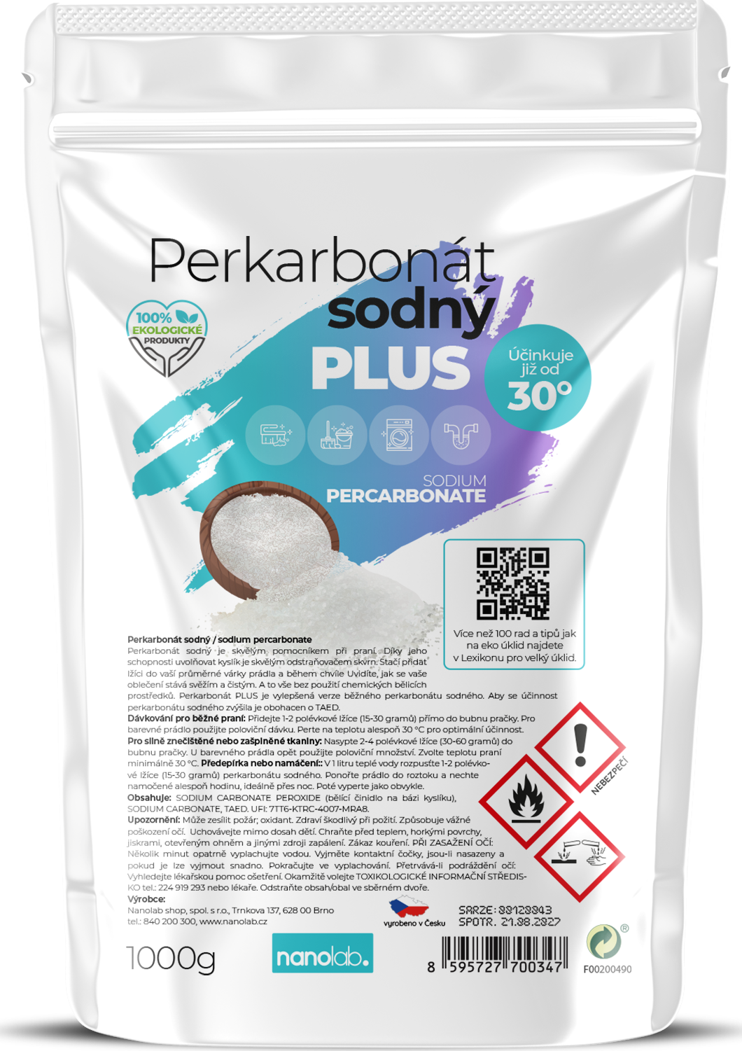 Nanolab Perkarbonát sodný PLUS Balení: 1 kg