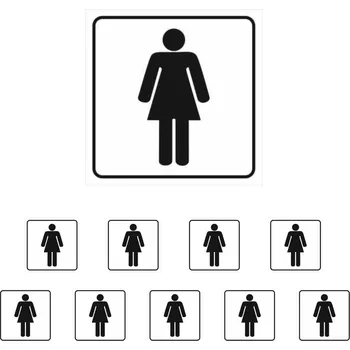 Walteco WC Ženy, 80x80mm, samolepka Množství: 10 ks