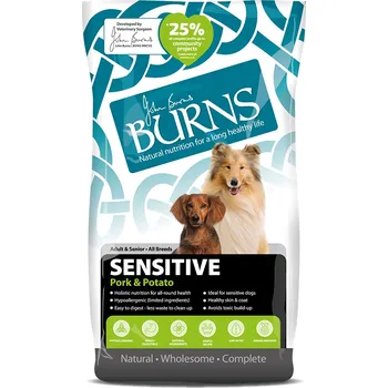 Krmivo pro psa 2x12kg Burns Dog Adult & Senior Sensitive vepřové s bramborem - výhodné balení