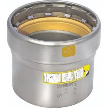 rozdělovač topení Sanha HEAVY STEEL PRESS GAS 71301 víčko 3/4", s koncem na vnitřní lisování, plyn, uhlíková ocel