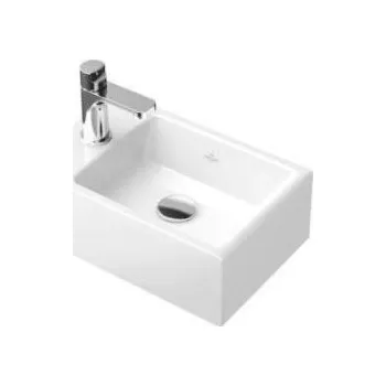 Umyvadlo Villeroyboch VILLEROY & BOCH MEMENTO umývátko 40 cm, s otvorem pro baterii, bez přepadu, CeramicPlus, alpská bílá