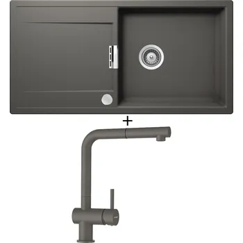 Granitový dřez Granitový dřez SET Schock MONO D-100L Silverstone + Schock EPOS 540127 Silverstone