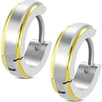 Náušnice Náušnice ocelové kroužky pozlacené