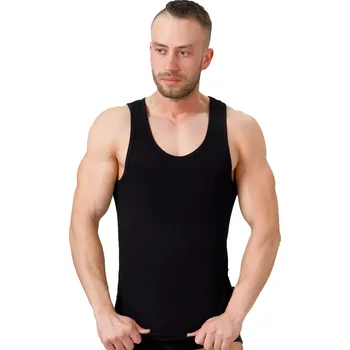 Pánské tílko Pánské jednobarevné hladké tílko HOTBERG Barva/Velikost: černá / S/M