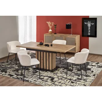 Jídelní stůl Halmar LAMELLO rozkládací stůl 160-210/90 cm řemeslný dub/černá